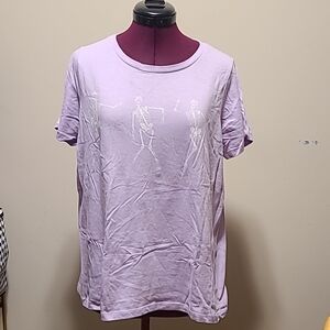 Lavender Tee Woth Danving Skeletons